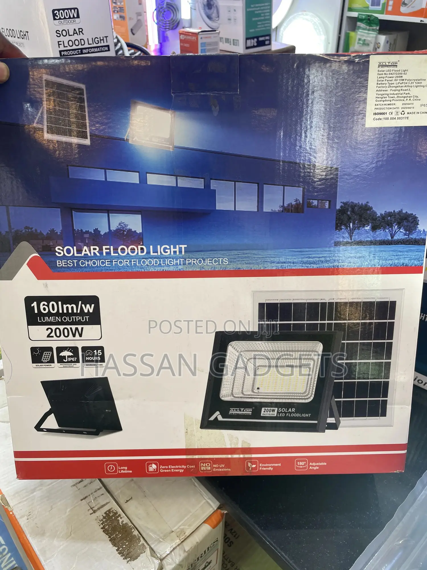 200w Solar Flood Light, Waterproof Ip65 Premium Quality Outdoor Solar