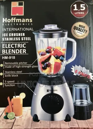 Hoffmans 800w 2 in 1 Electric Blender High Speed Dry Grinder