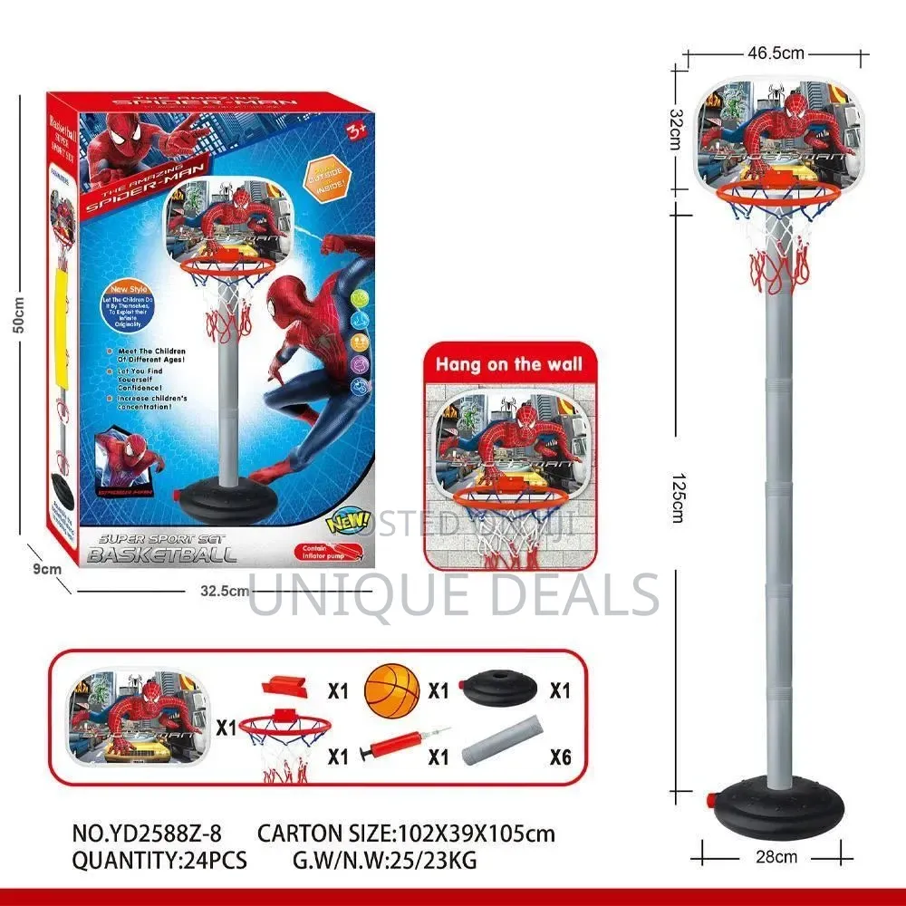 Basketball Set With Adjustable Stand for Kids