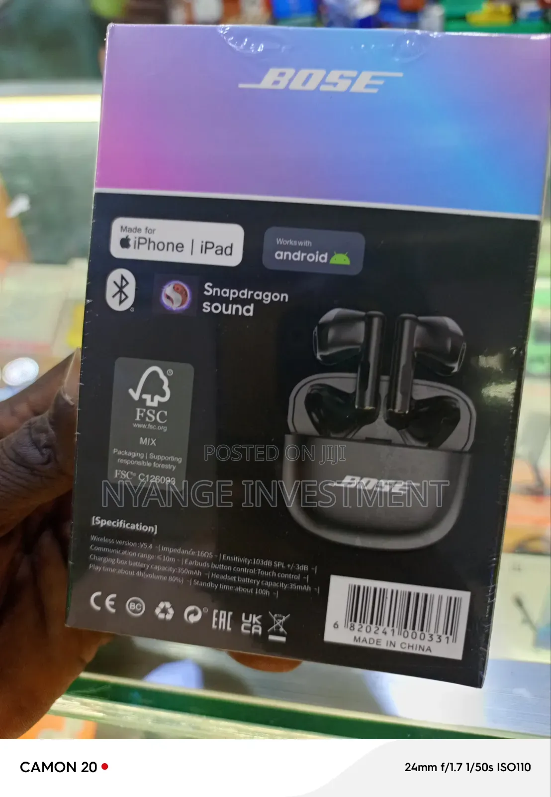 Bose Earbuds. Wireless Microphone