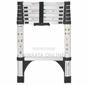 2m, 6 Steps Telescoping Ladder, Aluminum Non-slip Sturdy Multi-purpose