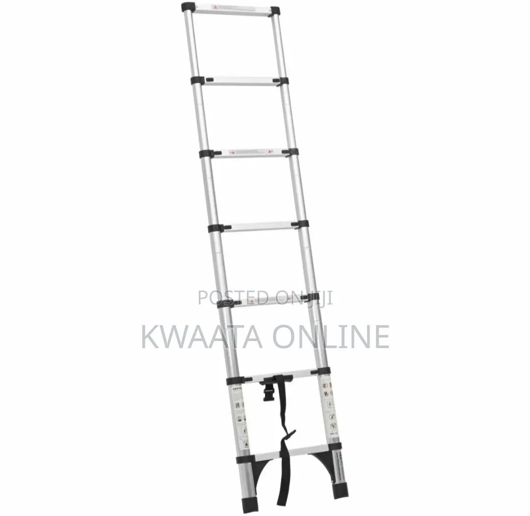 2m, 6 Steps Telescoping Ladder, Aluminum Non-slip Sturdy Multi-purpose