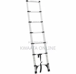 2m, 6 Steps Telescoping Ladder, Aluminum Non-slip Sturdy Multi-purpose