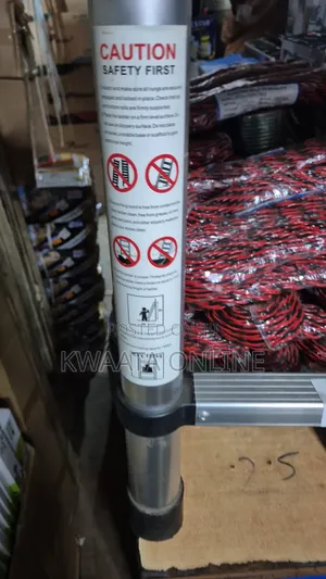 2m, 6 Steps Telescoping Ladder, Aluminum Non-slip Sturdy Multi-purpose