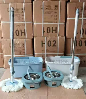 360-Degree Spin Mop Buckets and Stainless Steel Wringer Baskets.