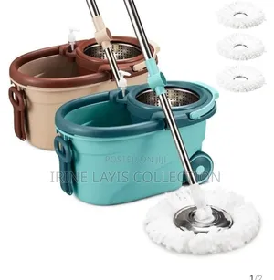 360-Degree Spin Mop Buckets and Stainless Steel Wringer Baskets.