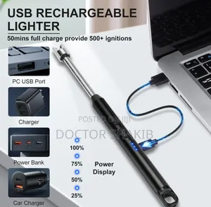 Rechargeable Electric Arc Gas Lighter