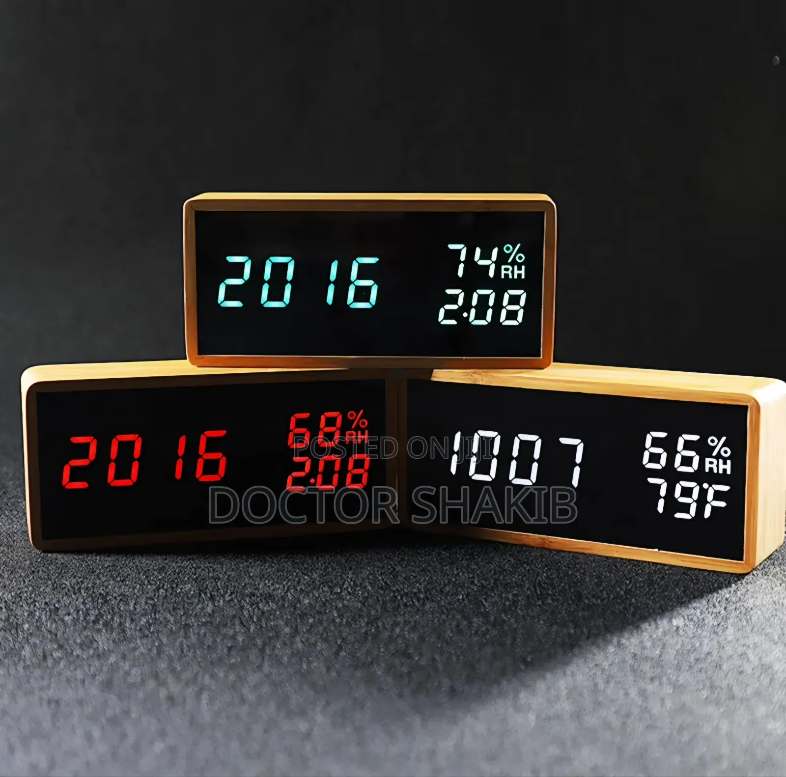 Digital Bamboo Alarm Clock