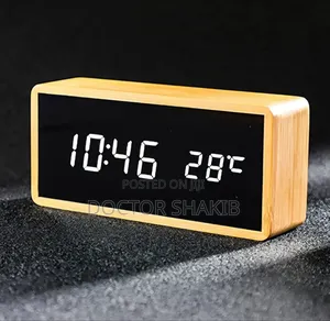 Digital Bamboo Alarm Clock