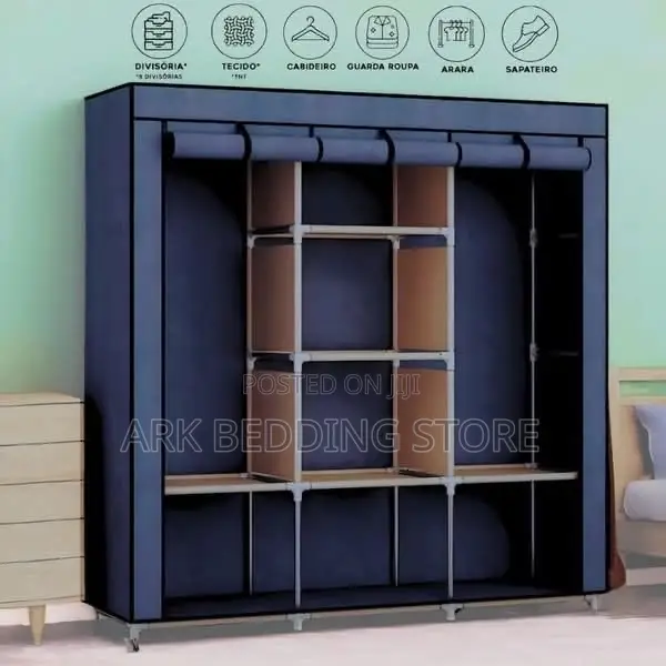 Blue Textile Wardrobe