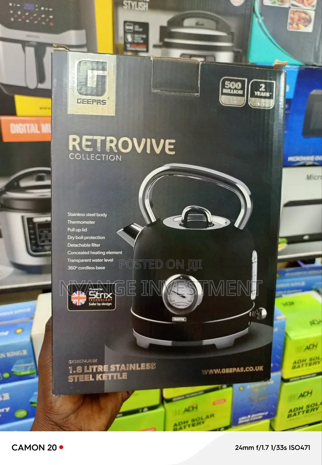 Stainless Steel Electric Kettle. Geepas 1.8l Kettle