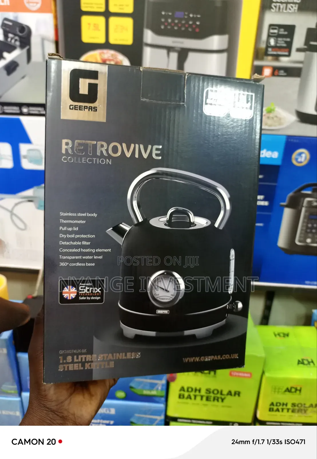 Stainless Steel Electric Kettle. Geepas 1.8l Kettle