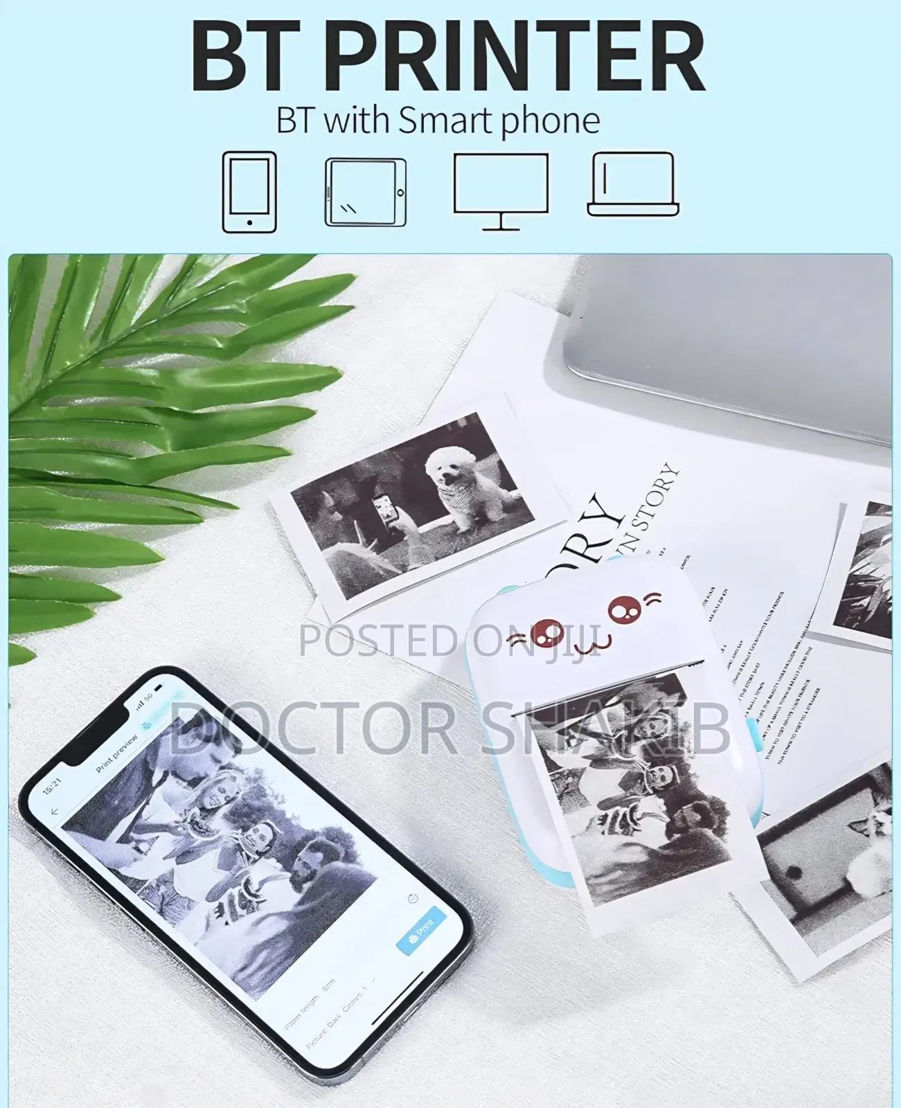 New Portable Mini Bluetooth Thermal Printer