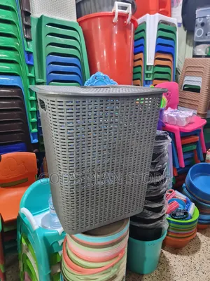 Gray Netted Plastic Loundary Baskets Plastic Loundary Baskets