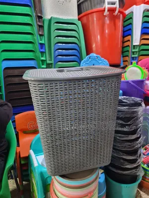 Gray Netted Plastic Loundary Baskets Plastic Loundary Baskets