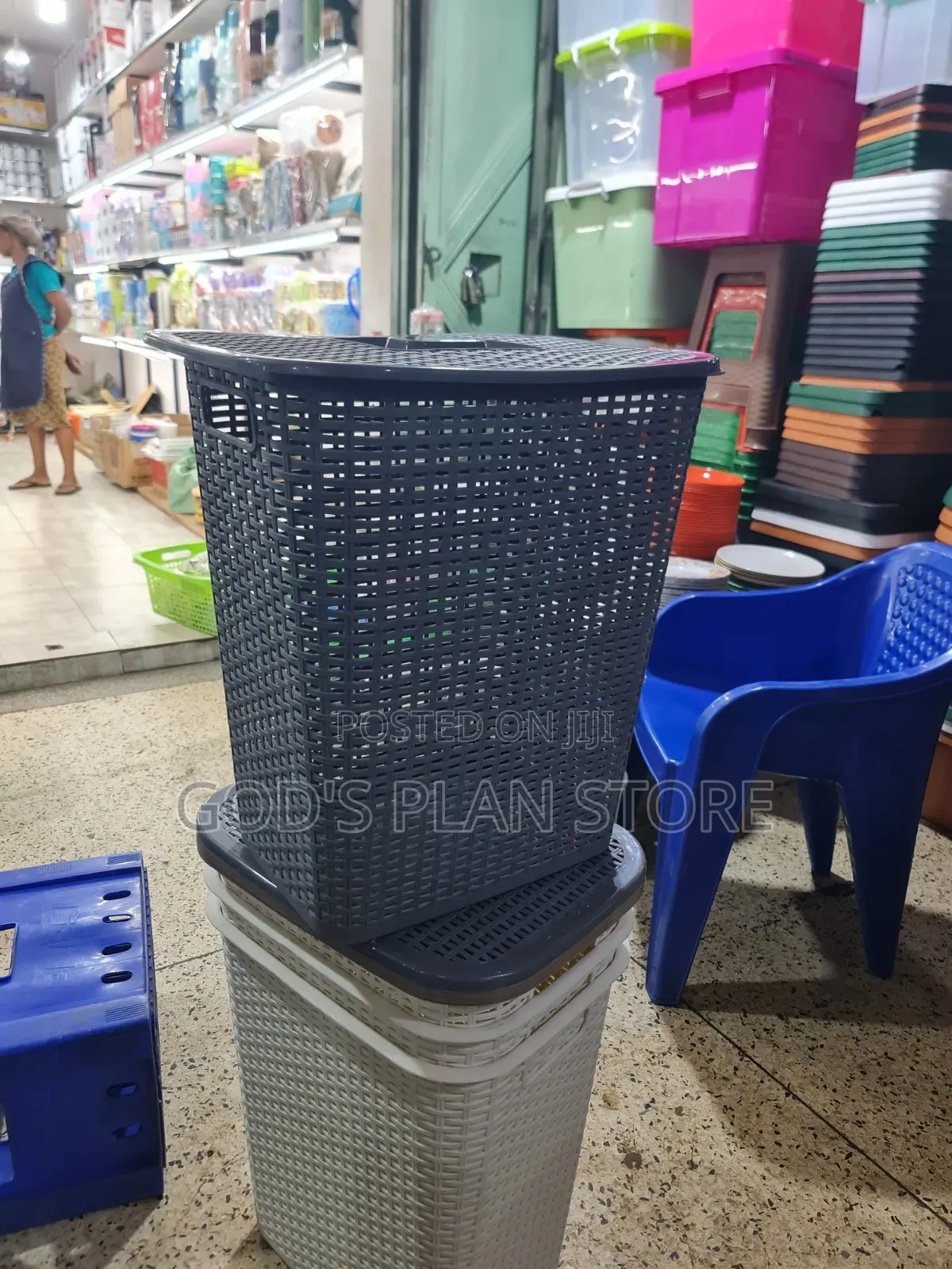 Dark Gray Plastic Loundary Baskets Plastic Loundary Baskets