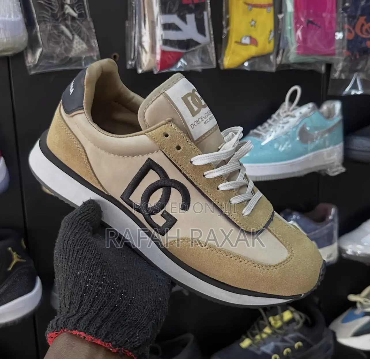 Dolce Gabbana Mixed -Material Dg Cushion Sneakers