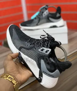 Black and White Sole Version of Adidas Alpha Bounce Sneakers