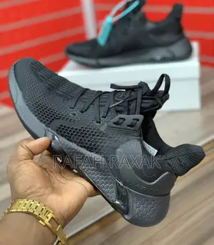 Plain Black Version of Adidas Alpha Bounce Sneakers