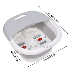 Collapsible Foot Spa Bath With Massage Pedicure Foot Soaker Tub