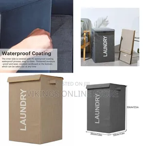Modern Collapsible Laundry Hamper With Integrated Lid - Multicolor