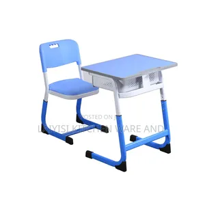 Modern Single Study Table Chair Set – Metal for Classroom Home Use