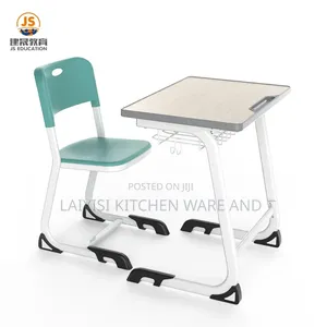 Modern Single Study Table Chair Set – Metal for Classroom Home Use
