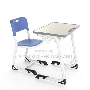 Modern Single Study Table Chair Set – Metal for Classroom Home Use