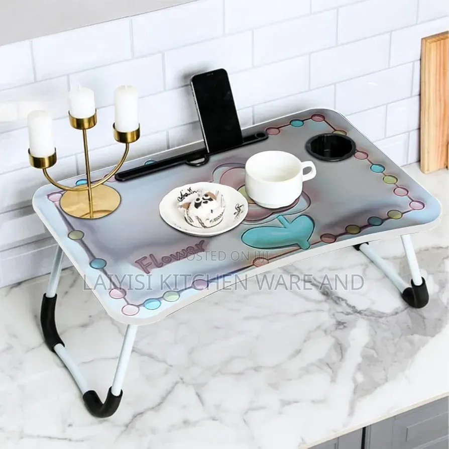 Foldable Laptop Table for Adults Kids – Portable Study Work Desk