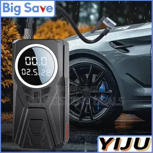 Electric Portable 4 In1 Car Jump Starter Tire Inflator Air Compressor
