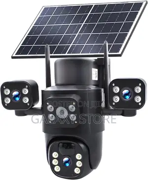 Wireless 3 Lens Solar Security Cameras for Home Surveillance Outdoor