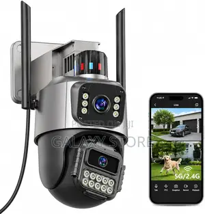 Wifi Outdoor Camera Plug-in Security Camera Outdoor Dual Lens PTZ