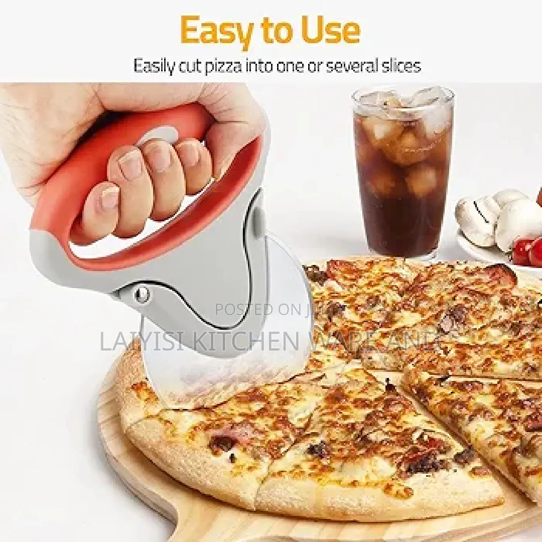 Pizza Cutter Wheel Slip Resistant Handle Handheld Detachable Stainless