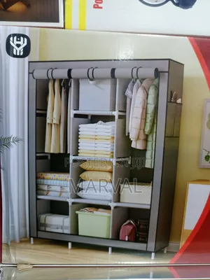 Zhenaura Collapsible 3 Column Fabric Wardrobe