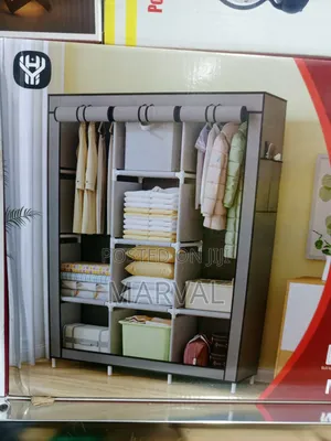 Zhenaura Collapsible 3 Column Fabric Wardrobe