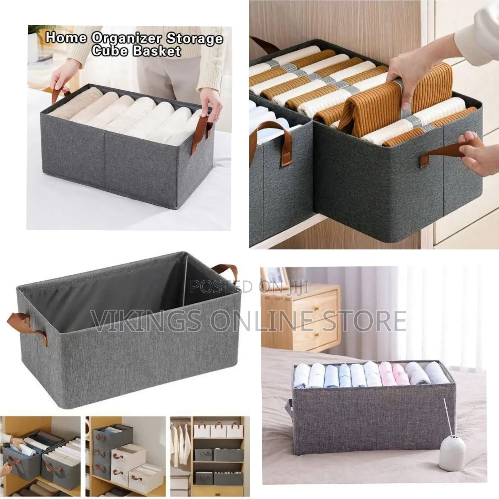 Versatile Fabric Home Organizer Storage Cube Basket
