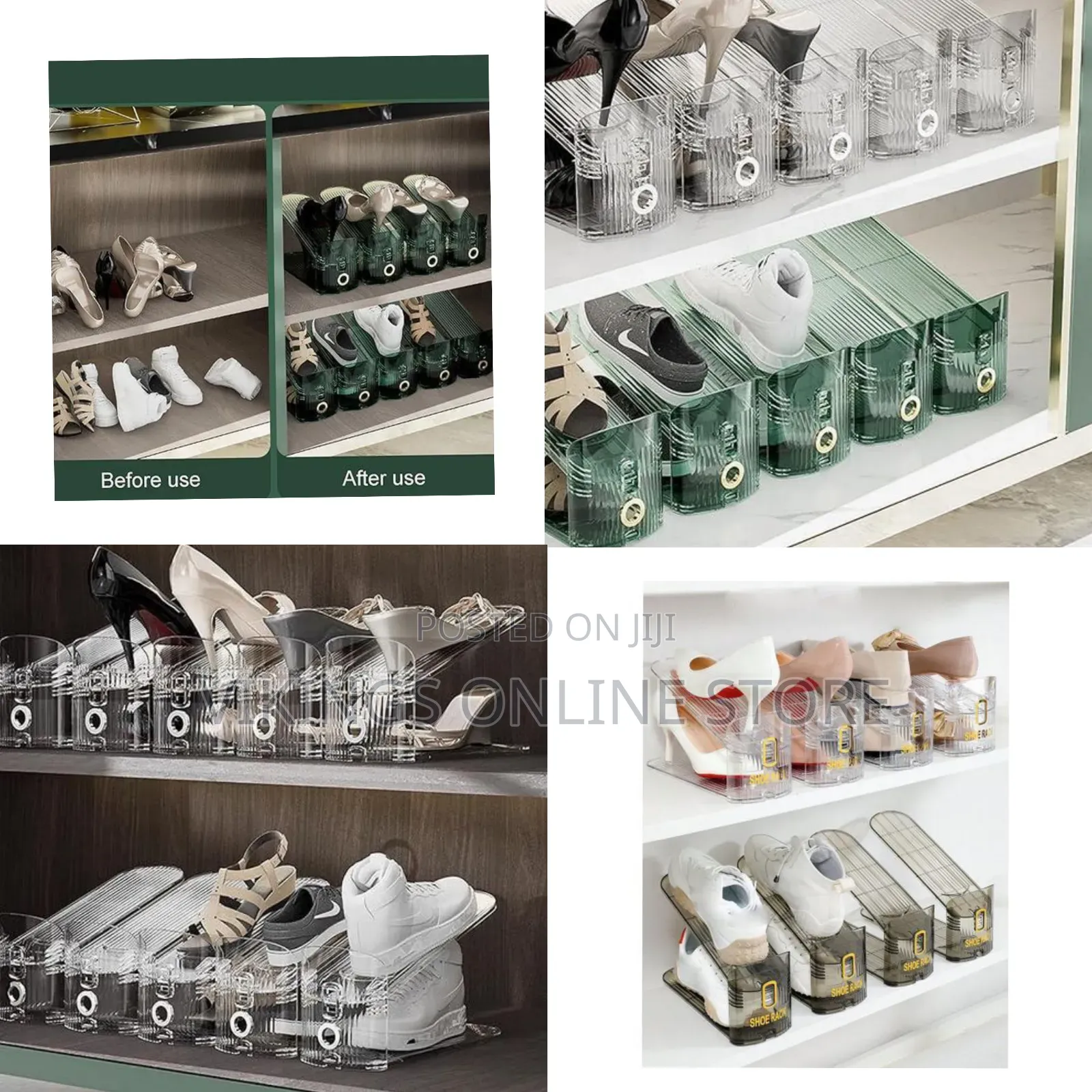 Adjustable Stackable Shoe Rack Organizer for Space-Saving Storage