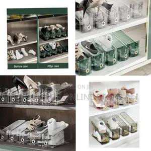 Adjustable Stackable Shoe Rack Organizer for Space-Saving Storage