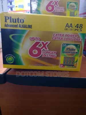 Pluto Box of Advanced Alkaline Aa Batteries. Lr6 1.5v 48 Pieces