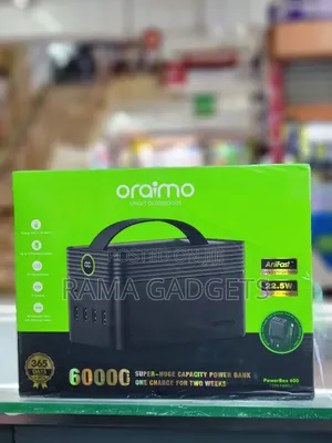 Oraimo Powerbox 600, a High-Capacity Power Bank Featuring: