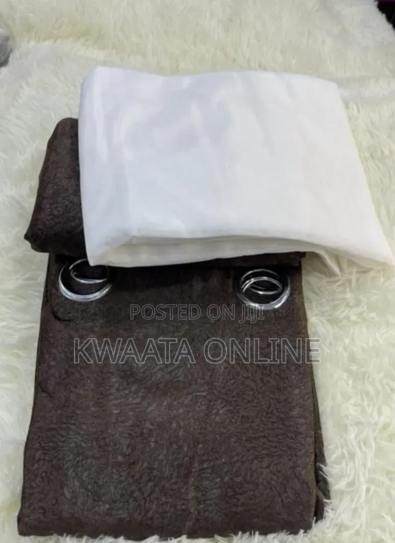Elegant 3-Piece Marble Curtains Set (2pc Curtain + 1 PC Net) Eyelets