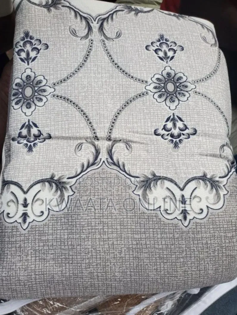 Elegant 3-Piece Marble Curtains Set (2pc Curtain + 1 PC Net) Eyelets