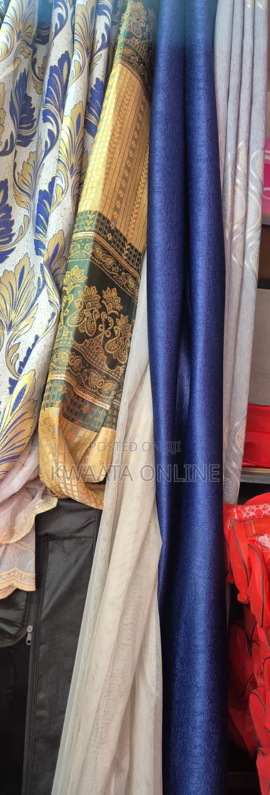 Elegant 3-Piece Marble Curtains Set (2pc Curtain + 1 PC Net) Eyelets
