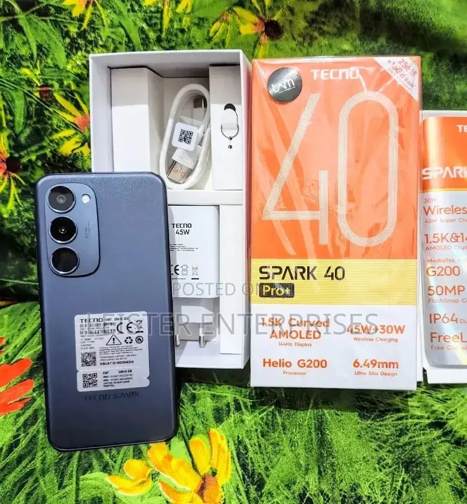 New Tecno Spark 40 Pro+ 256 GB Black