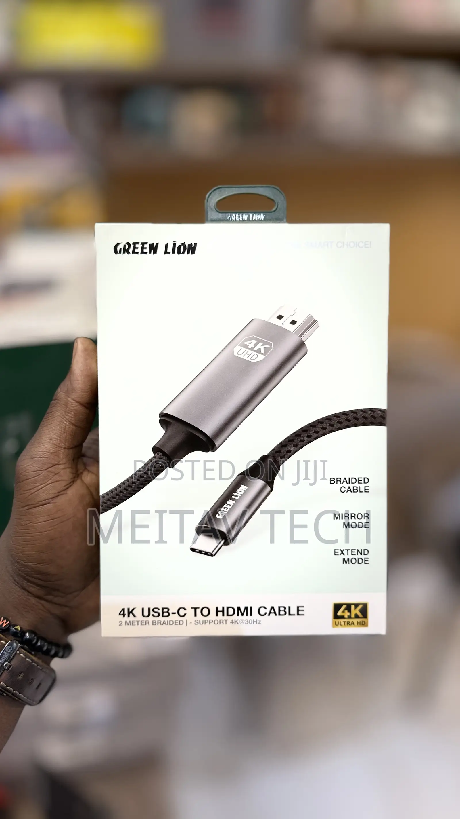 Green Lion Usb C to Hdmi Cable 2metre Braided