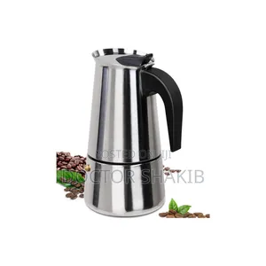 9 Cup Moka Pot Stainless Steel 450ml Italian Espresso Coffee Maker
