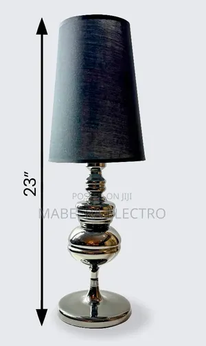 Black Slim Glass Table Lamp