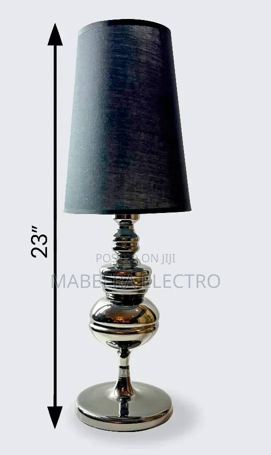 Black Slim Glass Table Lamp