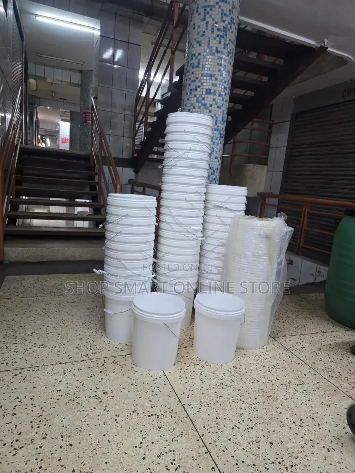 Empty Paint Plastic Buckets Plastic Buckets