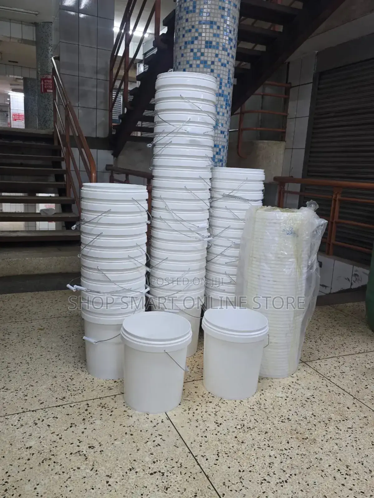 Empty Paint Plastic Buckets Plastic Buckets